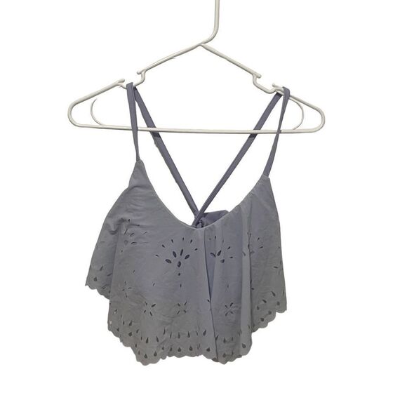 NWOT Free People Movement Brami Top with Eyelet Front Overlay & Strappy Crossove - Picture 1 of 5
